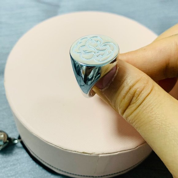 TOUS Ring Silver Rubric Ring Women Jewelry 925 Sterling Sliver 56# - Picture 2 of 10